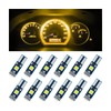 Osilly 12PCS 12V Car T5 LED Bulbs, 6000K Auto Interior Bulb Error Free, Vehicle Dashboard Dash Instrument Panel Gauge Cluster Indicator Lights Lamp, Universal for T5 74 37 882 17 18 (Yellow)
