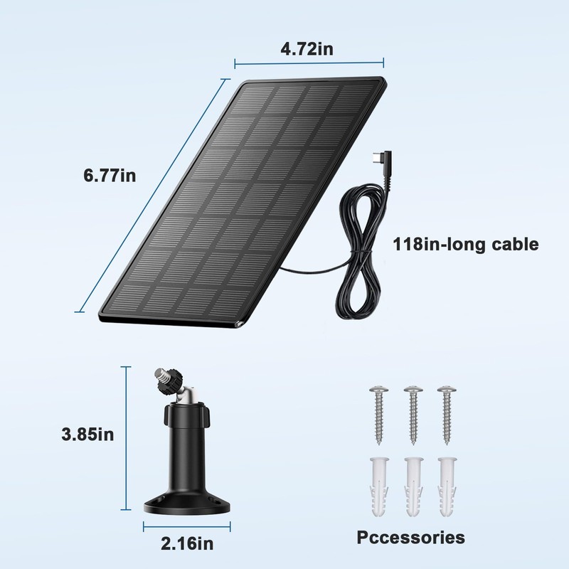 Solar Panel for Automatic Chicken Coop Door – 360° Rotating