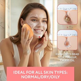 10 Pack Facial Sponge for Daily Cleansing and Gentle Exfoliating - Buff Puff Style Exfoliating Pads Perfect for Removing Dead Skin, Dirt and Makeup