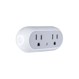 JONATHAN Y PLG1002A Smart Dual Plug, Alexa, Google Home Assistant Compatible, No Hub Required