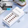 USB Charger Station 50W(10A) 12 Ports,USB Desktop Charging,Multiple Charging Block,USB