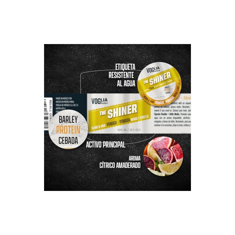 2 pack Pomada para peinar Barba, cabello y bigote. Sin