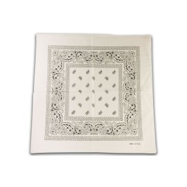 fashionchimp® Unisex Velour Bandana, Made of 100% Cotton, AZO-Free, Pack of 2 - White