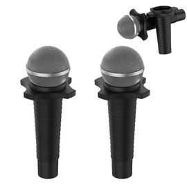 [2pack] Case for Shure SM58,NOUKAJU Silicone Protective Cover,Drop-Proof,Scratch-Proof,Shock-Proof,Protective Case for Shure SM58 Microphone(Black)