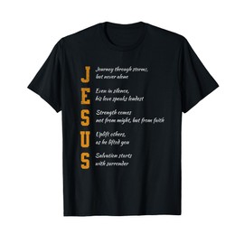 Jesus Christian Faith Love Strength God Men Women Kids T-Shirt