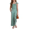 DOKOTOO KIDS Girls Jumpsuit Casual Wide Leg Ruffle Sleeveless One