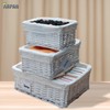 Arpan Small White Wicker Gift Hamper Storage Basket with White