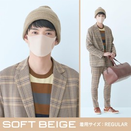 【ピッタマスク】[PITTA MASK SELECT] ソフトベージュ 5枚入り (レギュラーサイズ) ウレタンマスク 洗える 口罩