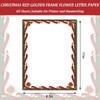 AnyDesign 60 Sheet Christmas Stationery Paper Red Green Poinsettia Flower