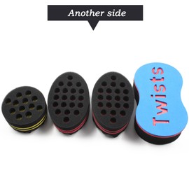 Big Holes Magic Sponge Brush for Wave, Coils, and Afro Hair - 4PCS Hair Care Tool for Men and Women