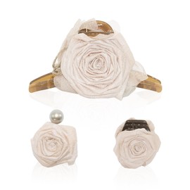 3 Pcs Rose Hair Clip Beige Rose Hair Accessories Rose Hair Clips for Women Flower Hair Clips Wedding Hair Accessories Flower Hair Clips for Women