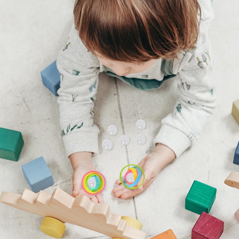 Totority Doll Round Rattle Ball 50pcs Singer Hand Rattles Bunny