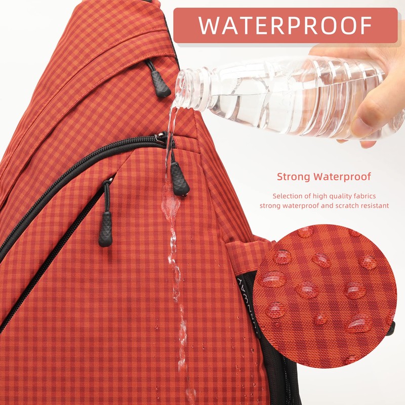 TurnWay Water-Proof Sling Backpack/Crossbody Bag/Shoulder Bag for Travel, Hiking, Cycling,