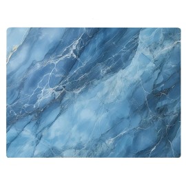 DAJDC Blue Marble Kitchen Glass Cutting Board Ocean Decorative Gift Marbled Granite...