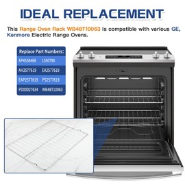 [Upgraded] Range Oven Rack WB48T10063 for GE/Kenmore Range Ovens, Rack-Flat, Replaces AP4538468, 1550790, AH2577619, EA2577619, 24'' Wide x16.9'' Deep (1 Pack)
