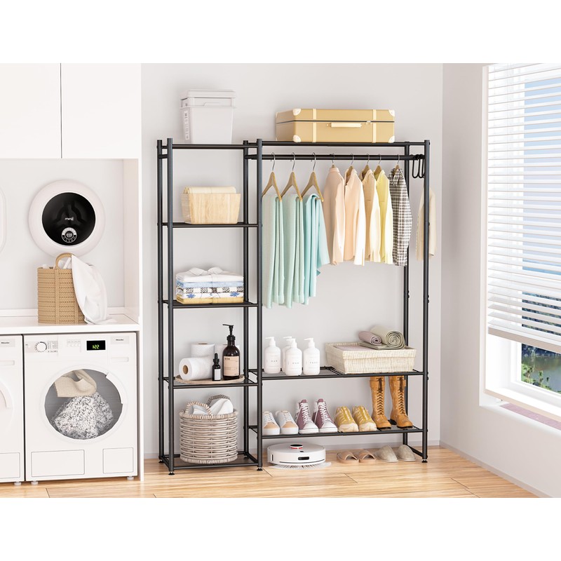 Wardrobe Closet, Portable Clothing Rack for Hanging Clothes, Free Standing