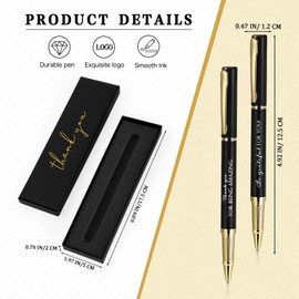 PerKoop 20 Sets Thank You Gifts Inspirational Ballpoint Pen with Box Employee Appreciation Gift Pen Bulk for Social Worker Doctor Dispatcher Assistant Secretary Office Staff(Black,Thank You)