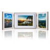 DoDuo Foldable Picture Frame 3 Pictures, Wooden Collage Photo Frame