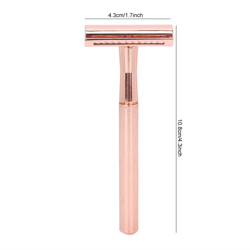 Men Manual Razor Zinc Alloy NonSlip CloseFitting DoubleSided Blade Shaving