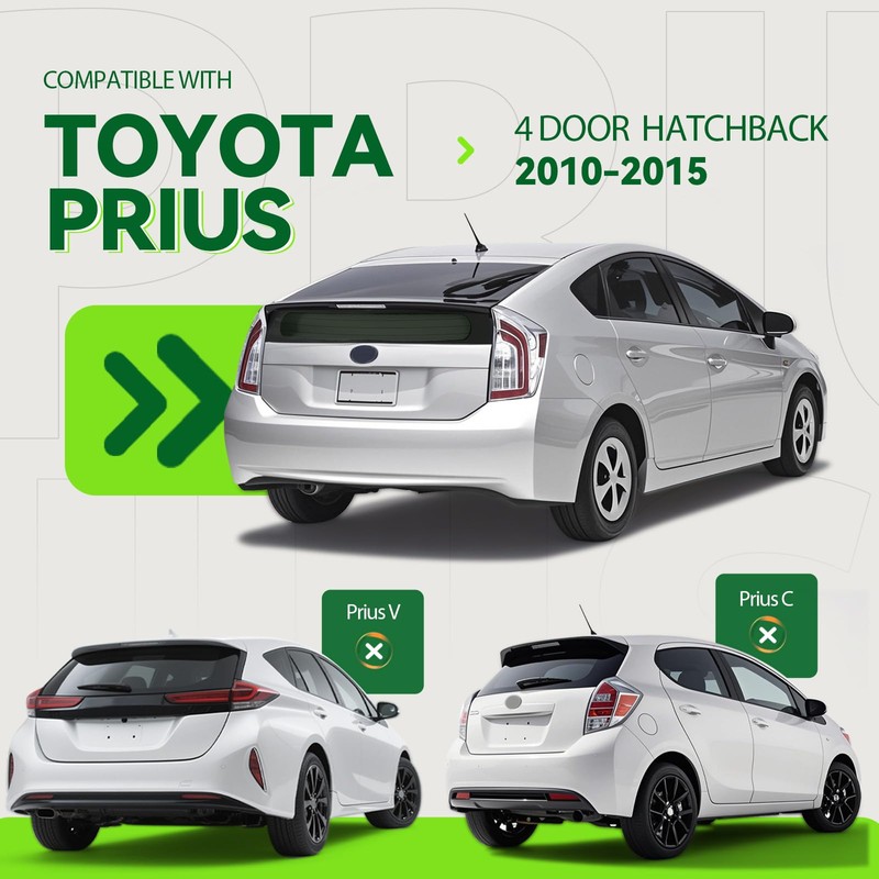 JMTAAT Heated Lower Rear Window Compatible with 2010-2015 Toyota Prius