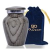 BOLD & DIVINE Wooden Textured Theme Keepsake Urn | Human