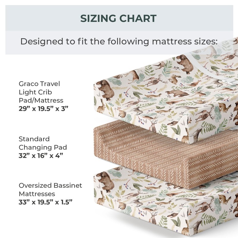 Pobibaby - 2 Pack Premium Changing Pad Cover - Ultra-Soft