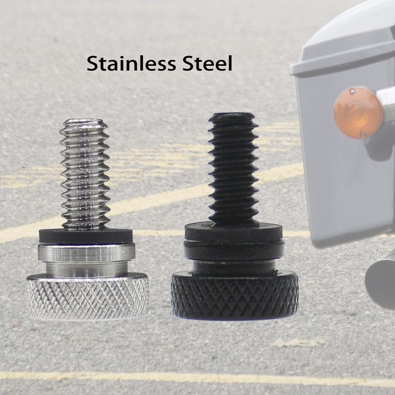 Seat Bolt Rear Mount Screw Black Compatible with Harley Davidson