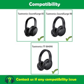 ACCOUTA Ear Pads Compatible with Taotronics SoundSurge 85 SoundSurge 90 TT-BH090 Headphones Replacement Ear Pads with Cooling Gel Layer