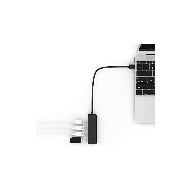 USB Hub,Multi function USB HUB 4-Port USB Hub Ultra Slim