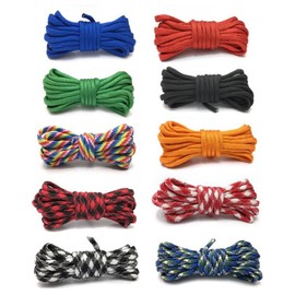 Paracord Cord 10 Pcs, Esforzarse High Strength 10 Colors 550 Multifunction Tent Rope Parachute Cord Survival Rope for Making Outdoor Survival Rope Lanyards, Carabiner, Sport Climbing Rope, Dog Collar