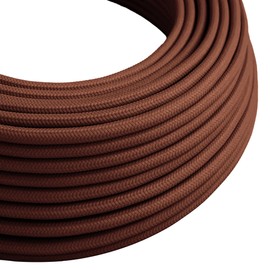 LEDSone 5M/16FT 3 Core Brown Antique Wire Braided Woven Cable, 3 Conductors 18 Gauge, Flexible Lighting Cord Cloth Covered Electrical Antique Wire, Modern Cloth Covered, Vintage Fabric