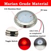 SMIXCTEK Marine Boat Dome Light, Dual Color 5.5" 12V LED