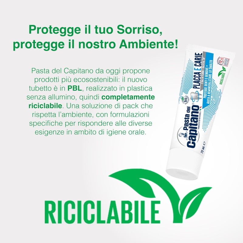 Pasta del Capitano Plaacca e Carie Toothpaste 75 ml