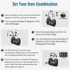 1 Pack disecu 4-Digit Combination Lock, Waterproof Outdoor Padlock for
