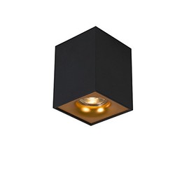 QAZQA - Modern Modern Surface-Mounted Spot I Spotlight I Ceiling Spotlight I Spotlight I Lamp I Light with Gold I Brass - Quba delux I Living Room I Bedroom - Steel Cube - LED Suitable GU10