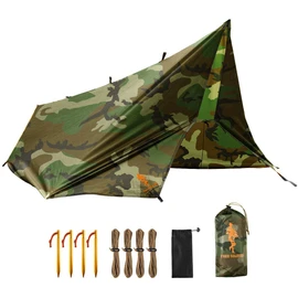 FREE SOLDIER Camping Tarp Waterproof Portable Multifunctional Outdoor Camping Traveling Awning Backpacking Shelter Rain Tarp (Camo 10×10.5ft)
