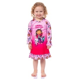 INTIMO Gabby's Dollhouse Toddler Girls' Meow-Mazing! Sleep Pajama Dress Nightgown (2T) Pink