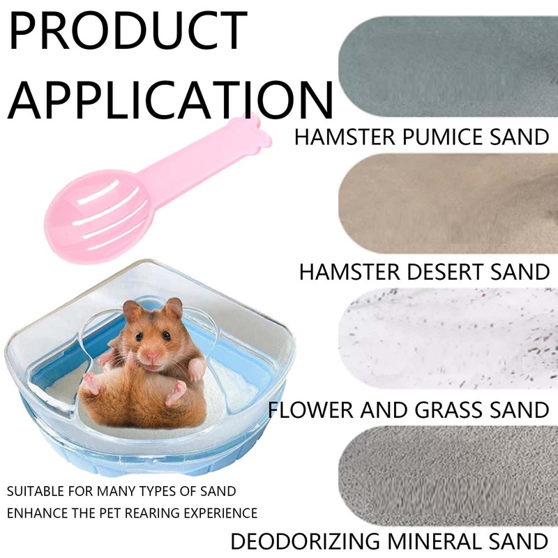 ZelongChen 5Pcs Ergonomic Handle Hamster Sand Scoop Plastic Hamster Poop