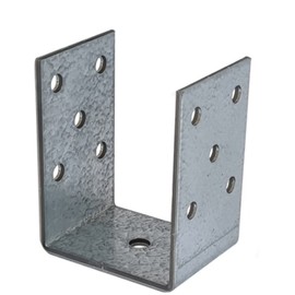 U-Clamp, U-Shape Carrier, Post Shoe Screw-On Sleeve, Support Foot - Wood Concrete (U-Clamp 80 x 100 x 60 mm)