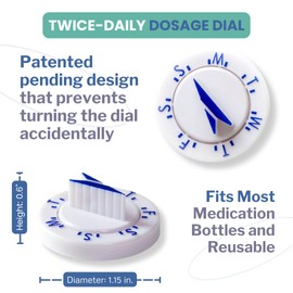 Twistwise™ Twice Daily Pill Reminder Dosage Dial - 3 Pack