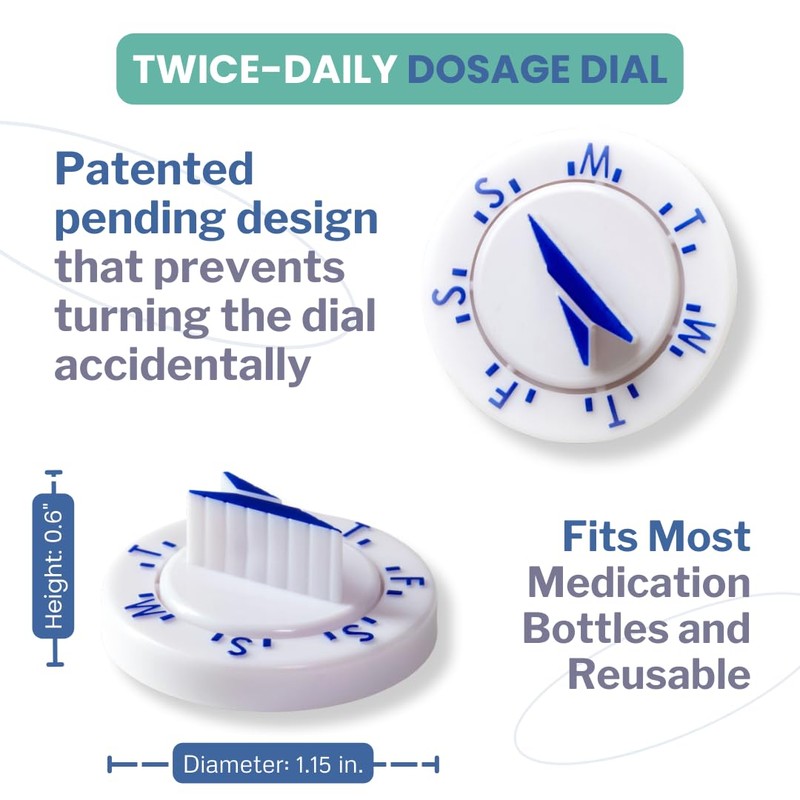 Twistwise™ Twice Daily Pill Reminder Dosage Dial - 3 Pack
