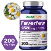 NusaPure Feverfew 1520mg 200 Vegetarian Caps (Non-GMO)