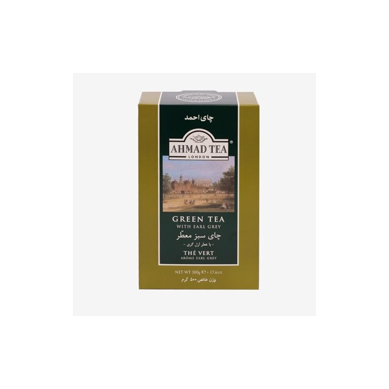 Ahmad Tea Green Tea, Earl Grey Loose Tea, 500 Gram