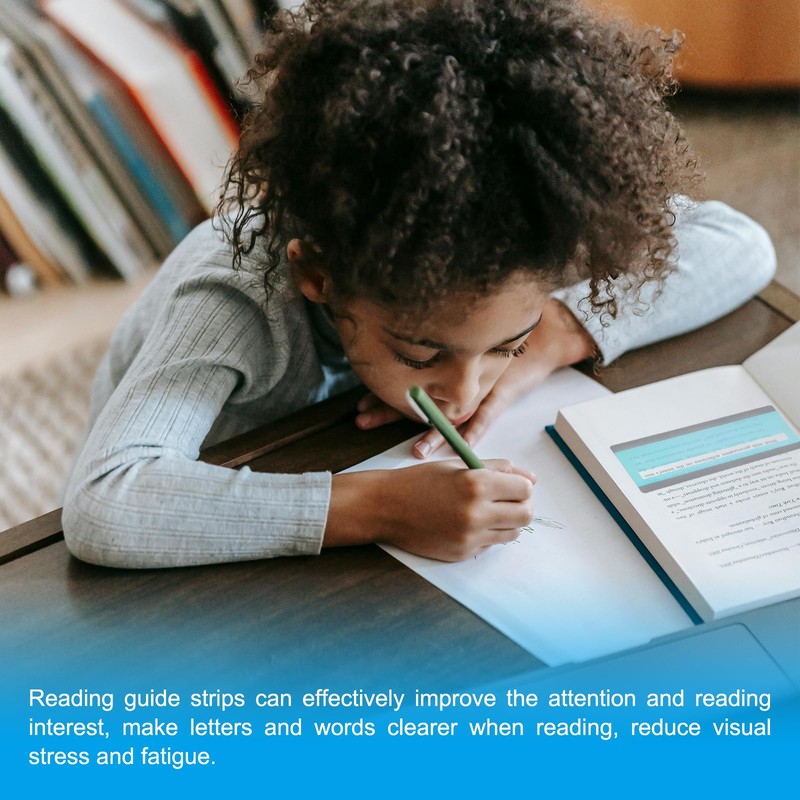 PATIKIL 10 Pcs Guide Reading Strips, Highlight Color Overlay Bookmarks,