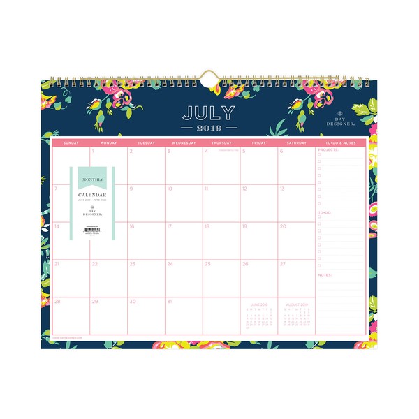 Blue Sky Day Designer for 2019-2020 Academic Year Monthly Wall