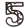 Decorative House Numbers-4.6 Inch High Rustic Cast Iron Home Address