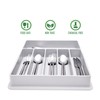 Silicone Rubber Non-Slip, Non-Toxic, Grey Silverware and Cutlery Organizer for