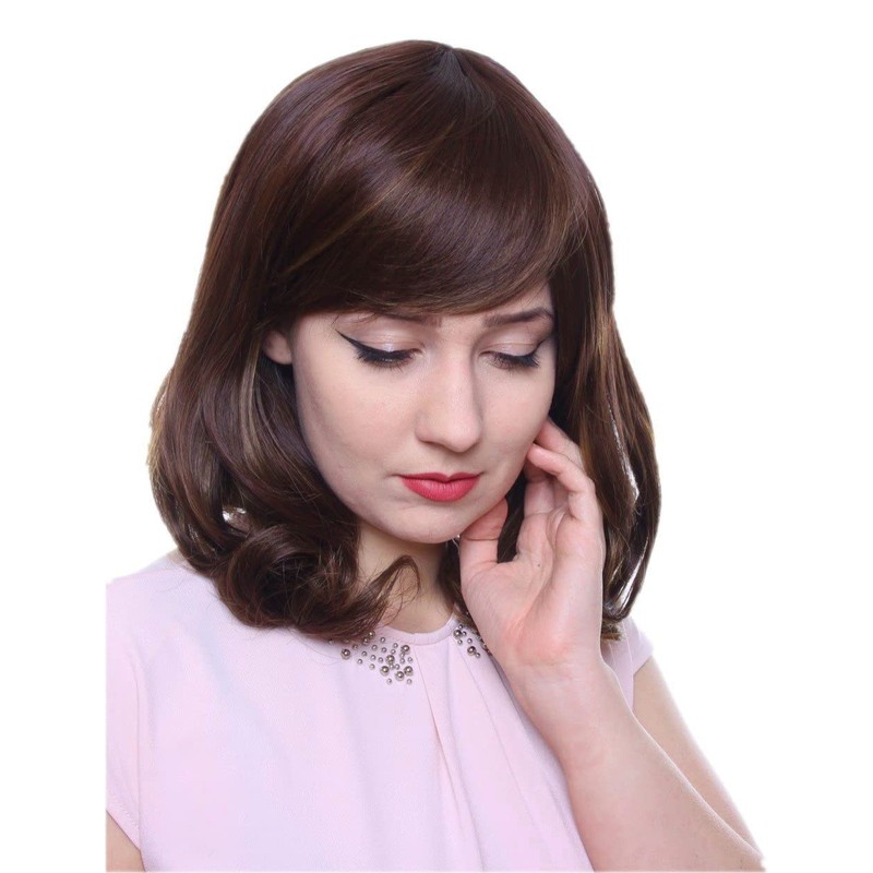 Prettyland C597 - Medium Length Long Wig Slightly Wavy Curly