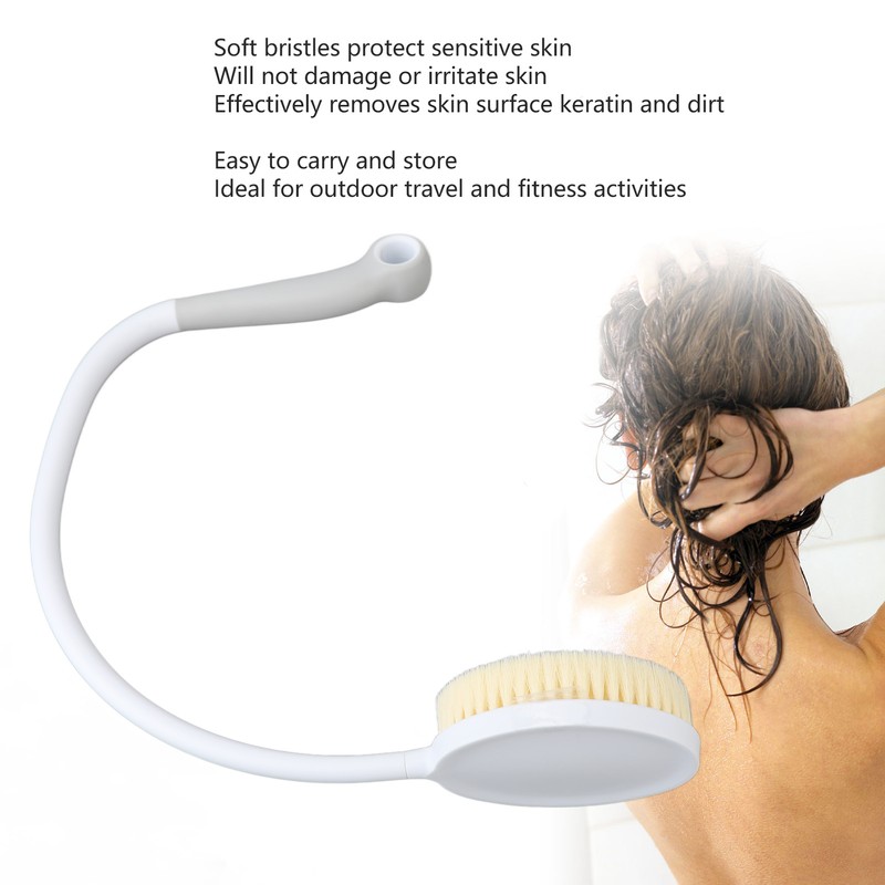 Curved Back Scrubber U Shaped Bendable Back Bath Brush with