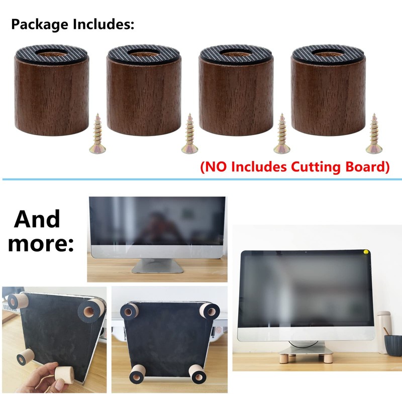ANFU Cutting Board Feet, Walnut Chopping Board Feets, Non Slip